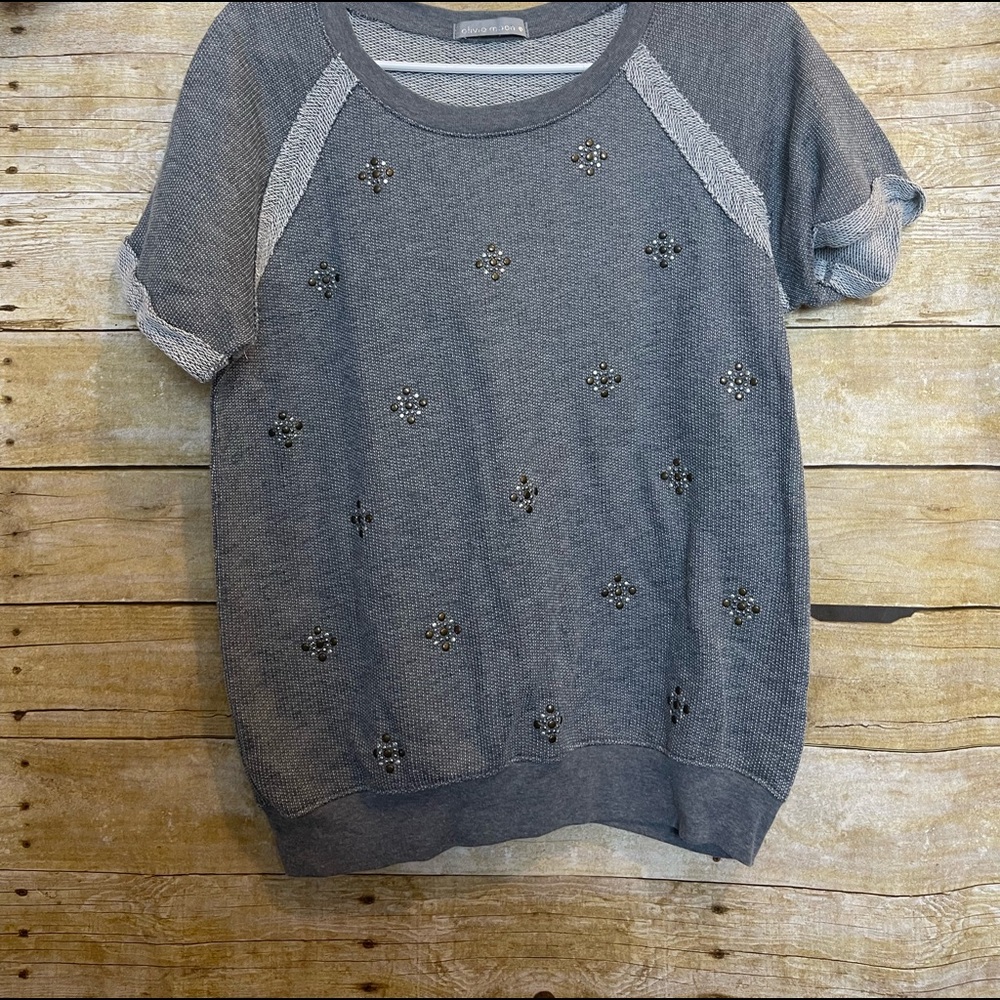 Olivia Moon embellished short sleeve shirt 🛍